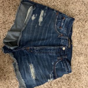 dark wash abercrombie & fitch shorts